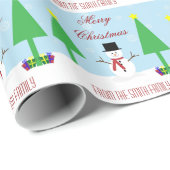 一流の雪だるまの紙を個人化して下さい ラッピングペーパー (ロールコーナー)