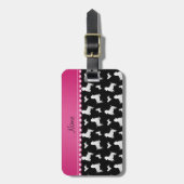 一流の黒いウエスト・ハイランド・ホワイト・テリア犬 ラゲッジタグ (正面縦)