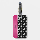 一流の黒いウエスト・ハイランド・ホワイト・テリア犬 ラゲッジタグ (裏面縦)