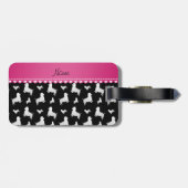 一流の黒いウエスト・ハイランド・ホワイト・テリア犬 ラゲッジタグ (裏面横)