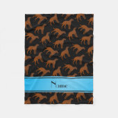 一流の黒いチェサピーク・ベイ・レトリーバー犬 フリースブランケット (正面)