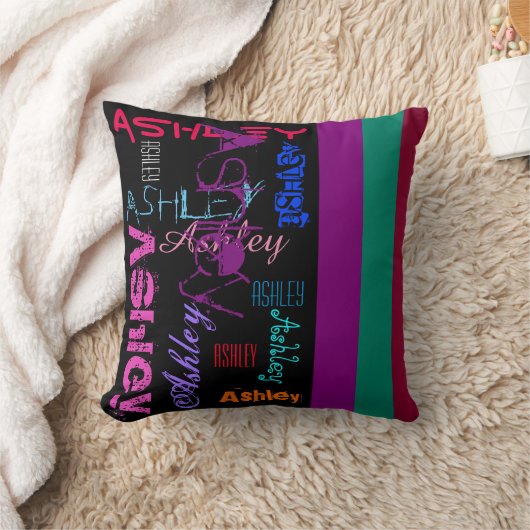 一流のAshley 6の手紙のカスタムの枕を繰り返すこと クッション (ブランケット)