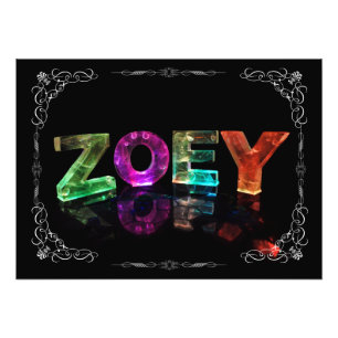 一流のZoey -ライト(写真)の名前 フォトプリント