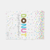 一流を加えて下さい-パーソナライズなドーナツは振りかけます忘れます フリースブランケット (正面(横))