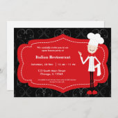 一流シェフレストラン 招待状 (正面/裏面)