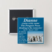 一流ボタンのペンギンの武装隊2月2013日 缶バッジ (正面&裏面)