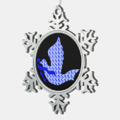 一流希望の鳩-結腸癌 スノーフレークピューターオーナメント (右)