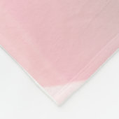 一流毛布とパーソナライズなかわいらしいピンクのバラ フリースブランケット (角)