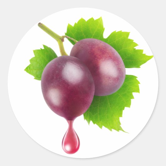 一滴のワイン ラウンドシール (正面)