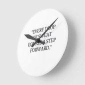 一滴の汗が一歩ずつ進む ラウンド壁時計 (傾斜)