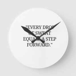 一滴の汗が一歩ずつ進む ラウンド壁時計