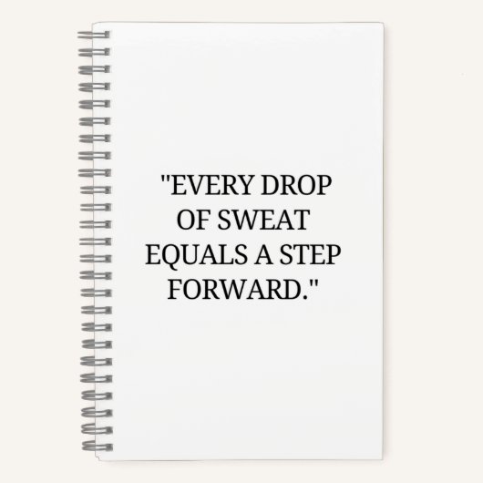 一滴の汗が一歩前に進む ノートブック (正面)