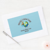 一滴も大切にしなさい。世界水デー。 長方形シール (封筒)