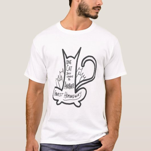 一猫引くとまた一猫 Tシャツ (正面)