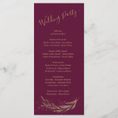 一王室の結婚つの結婚式 プログラムで過ごす プログラム (裏面)