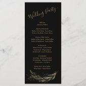 一王室の結婚つの結婚式 プログラムで黒い プログラム (裏面)