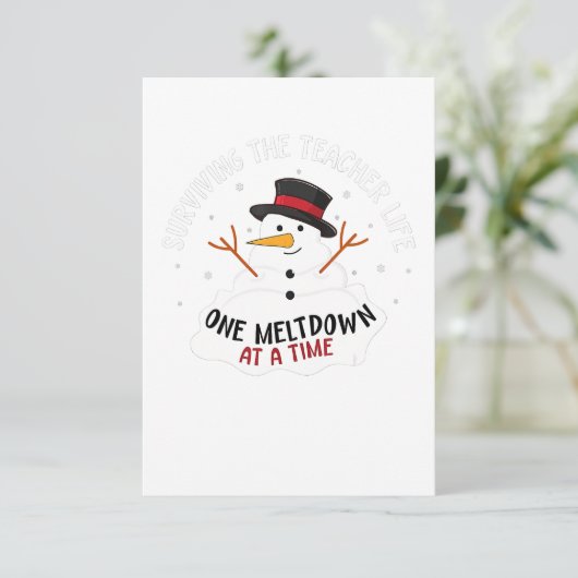 一生き延び度に先生生活が落ち込む サンキューカード (スタンド正面)