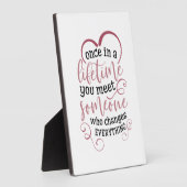 一生に一度のカップルの贈り物は誰かに会う フォトプラーク (側面)