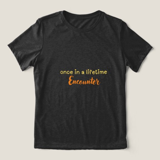 一生に一度 トライブレンドTシャツ (デザイン正面)