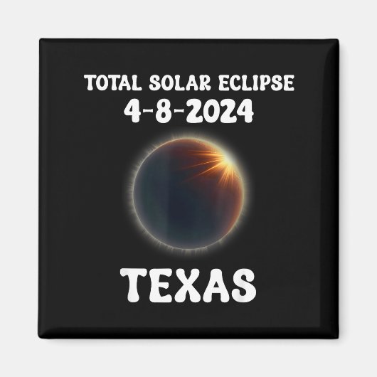 一生に二度皆既日食 Funny In Total Solar Eclipse Twice Lifet マグネット (正面)