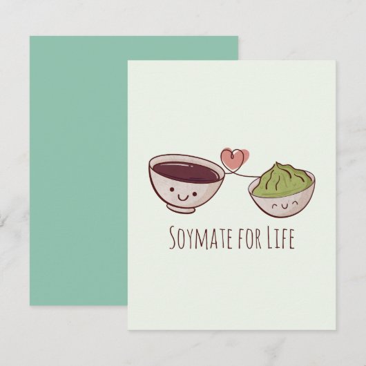 一生のソイミート バレンタインカード ノートカード (正面/裏面)