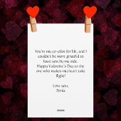 一生のパートナーよ、バレンタインデー シーズンカード