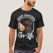 一生のベストフレンド 人間と犬 Tシャツ (正面)