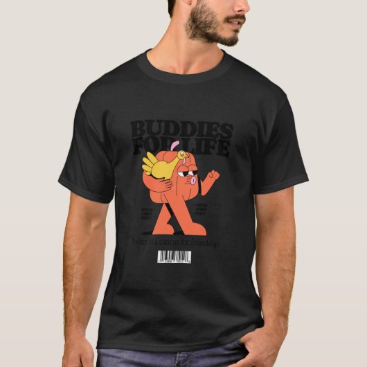 一生の友達 - かわいい友情 Tシャツ (正面)