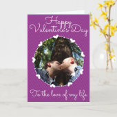 一生の愛 カスタム写真バレンタインカード カード (黄色い花)