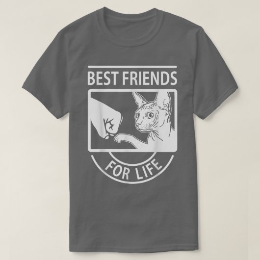 一生の最高の猫友達  Tシャツ (デザイン正面)