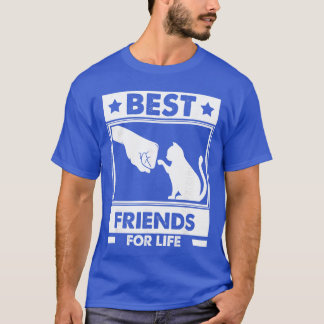 一生の猫のベストフレンド 猫の最高の友達 猫の楽しみ Tシャツ