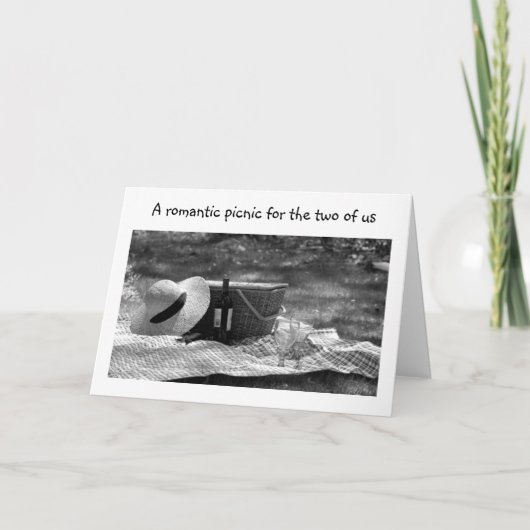 一生の花婿に2人でピクニック カード (正面)
