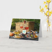 一生の花婿を迎えるロマンチックなピクニック カード (黄色い花)