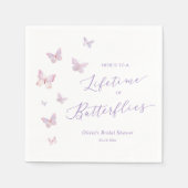 一生の蝶々 ブライダルシャワー スタンダードカクテルナプキン (正面)