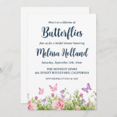 一生の蝶のウェディングシャワー招待状 招待状 (正面/裏面)