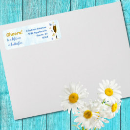 一生の蝶をお祝いして ブライダルシャワー ラベル