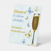 一生の蝶をお祝いして　ブライダルシャワー 台座サイン (正面)