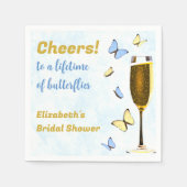 一生の蝶をお祝いしよう ブライダルシャワー スタンダードカクテルナプキン (正面)