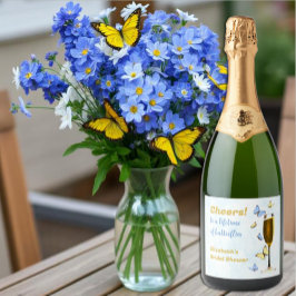 一生の蝶をお祝いしよう！ ブライダルシャワー スパークリングワインラベル