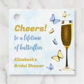 一生の蝶をお祝いしよう！ ブライダルシャワー フェイバータグ (正面)