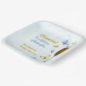 一生の蝶をお祝いしよう！ ブライダルシャワー ペーパープレート (傾斜あり)