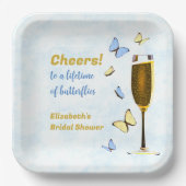 一生の蝶をお祝いしよう！ ブライダルシャワー ペーパープレート (正面)