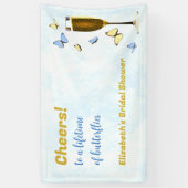 一生の蝶をお祝いしよう！ ブライダルシャワー 横断幕 (縦)