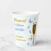 一生の蝶をお祝いしよう！ ブライダルシャワー 紙コップ (正面)