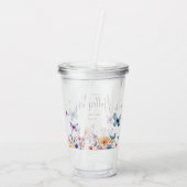 一生の蝶 ブライダルシャワーテーブル アクリルタンブラー (裏面)