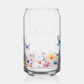 一生の蝶 ブライダルシャワーテーブル ガラス缶 (裏面)