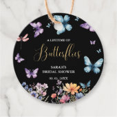 一生の蝶 ブライダルシャワーテーブル フェイバータグ (正面)