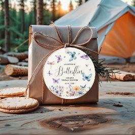 一生の蝶 ブライダルシャワーテーブル フェイバータグ