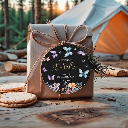 一生の蝶 ブライダルシャワーテーブル フェイバータグ