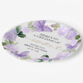 一生の蝶 ブライダルシャワー ペーパープレート (アングル)